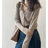 ボーダーニットカーディガン レディース 秋新作 | ミスウェディー | 詳細画像8