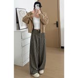 チェック柄 ワイドパンツ レディース | ミスウェディー | 詳細画像10