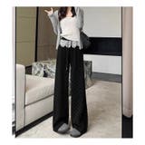 レース切替 ドット柄 ワイドパンツ | ミスウェディー | 詳細画像8