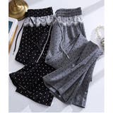 レース切替 ドット柄 ワイドパンツ | ミスウェディー | 詳細画像10