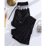 レース切替 ドット柄 ワイドパンツ | ミスウェディー | 詳細画像11