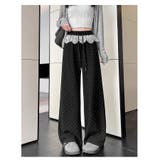 レース切替 ドット柄 ワイドパンツ | ミスウェディー | 詳細画像7