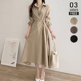 ベージュ | シャツワンピース ロングワンピース ワンピース | ミスウェディー
