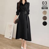 ブラック | シャツワンピース ロングワンピース ワンピース | ミスウェディー