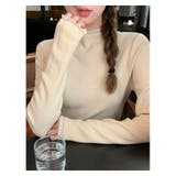 レース切り替え ハイネック リブニット | ミスウェディー | 詳細画像5 