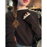 レース切り替え ハイネック リブニット | ミスウェディー | 詳細画像6 