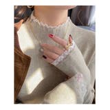 レース切り替え ハイネック リブニット | ミスウェディー | 詳細画像13 