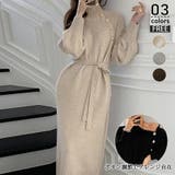 ライトベージュ | 2way ボタンデザイン ワンピース | ミスウェディー
