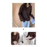 ニット チュニック レディース 長袖 Vネック ゆったり カジュアル 秋冬 | ミスウェディー | 詳細画像3 