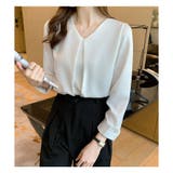 シャツブラウス 長袖 Vネック | ミスウェディー | 詳細画像12 