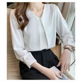 シャツブラウス 長袖 Vネック | ミスウェディー | 詳細画像15 