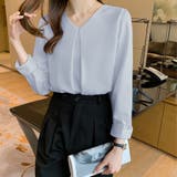 シャツブラウス 長袖 Vネック | ミスウェディー | 詳細画像17 