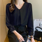 シャツブラウス 長袖 Vネック | ミスウェディー | 詳細画像18 