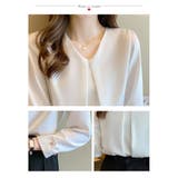 シャツブラウス 長袖 Vネック | ミスウェディー | 詳細画像19 