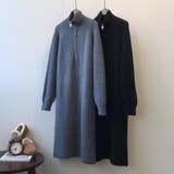 ニットワンピース ハーフジップワンピース 長袖 | misweddy | 詳細画像17 