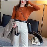 メロースリーブ リブニット カットソー | misweddy | 詳細画像11 