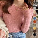 ピンク | メロースリーブ リブニット カットソー | misweddy