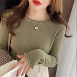 メロースリーブ リブニット カットソー | misweddy | 詳細画像8 