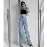 ハイウエストデニムパンツ レディース ワイドパンツ | misweddy | 詳細画像3