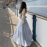 ブルー | プリーツスカート ロングスカート レディース | misweddy
