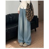 デニムライクワイドパンツ 接触冷感 デニムパンツ | misweddy | 詳細画像5