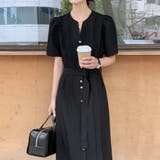 Vネック ワンピース フロントボタン | misweddy | 詳細画像10 