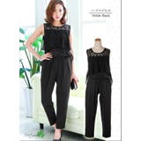 フリルシフォンのオールインワンドレス 3色ドレス パーティードレス | みつば | 詳細画像7 