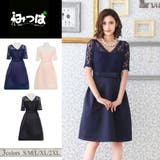 柔らかレースのドッキングドレス ドレス パーティドレス | みつば | 詳細画像1 