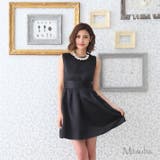 背中Vカットのリボンサテンドレス パーティードレス ワンピース | みつば | 詳細画像5