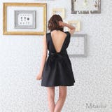 背中Vカットのリボンサテンドレス パーティードレス ワンピース | みつば | 詳細画像7