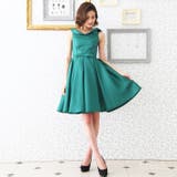 美しい光沢のフレアドレス ドレス パーティドレス | みつば | 詳細画像3 