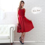 花柄レースとサテンのノースリーブドレス ドレス パーティドレス | みつば | 詳細画像4 