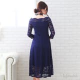 オフショルダーネイビードレス ドレス パーティドレス | みつば | 詳細画像6 