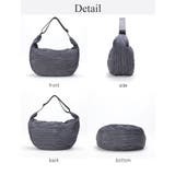 大容量 シワ加工生地 ユニセックスデザイン ショルダーバッグ トートバッグ | UNITED BASE | 詳細画像18