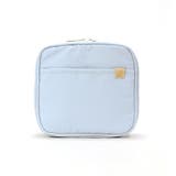 ブルーグレー | 収納上手 スクエア型 シンプル化粧ポーチ | UNITED BASE