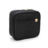 ブラック | 収納上手 スクエア型 シンプル化粧ポーチ | UNITED BASE