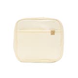 アイボリー | 収納上手 スクエア型 シンプル化粧ポーチ | UNITED BASE