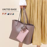 A4サイズ対応 バイカラーポーチ付きトートバッグ レディース 通勤 通学 | UNITED BASE | 詳細画像1