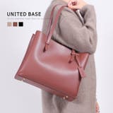 A4サイズ対応 シンプル スクエア型 タグ付き2wayバッグ ショルダーバッグ | UNITED BASE | 詳細画像1 