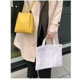 ラメ感ツイード生地 軽量 ミニトートバッグ 手提げ サブバッグ 結婚式 小さめ | UNITED BASE | 詳細画像6 