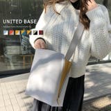サイドファスナー 配色デザイン 縦型 ショルダーバッグ 通勤 ビジネスバッグ | UNITED BASE | 詳細画像1 