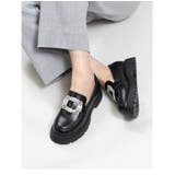 厚底 タンクソール ビジューローファー レディース 黒 ブラック かわいい | UNITED BASE | 詳細画像4