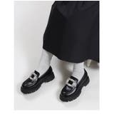 厚底 タンクソール ビジューローファー レディース 黒 ブラック かわいい | UNITED BASE | 詳細画像12