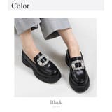 厚底 タンクソール ビジューローファー レディース 黒 ブラック かわいい | UNITED BASE | 詳細画像15