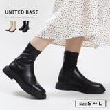 ローヒール 美脚 足首ストレッチミディアムブーツ 秋 冬 秋冬  S/M/L | UNITED BASE | 詳細画像1 