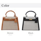 フラップ型 千鳥柄配色デザイン 2wayバッグ ハンドバッグ ショルダーバッグ | UNITED BASE | 詳細画像13