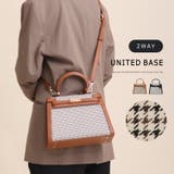 フラップ型 千鳥柄配色デザイン 2wayバッグ ハンドバッグ ショルダーバッグ | UNITED BASE | 詳細画像1