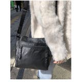 光沢ナイロン スクエア型 ユニセックスデザインショルダーバッグ 軽量 | UNITED BASE | 詳細画像7 