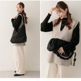 A4サイズ対応 ギャザーショルダー 大容量ショルダーバッグ 軽量 フリル | UNITED BASE | 詳細画像8 