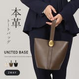 本革 ワンハンドル ポイントモチーフ トートバッグ ショルダーバッグ バケツ型 | UNITED BASE | 詳細画像1